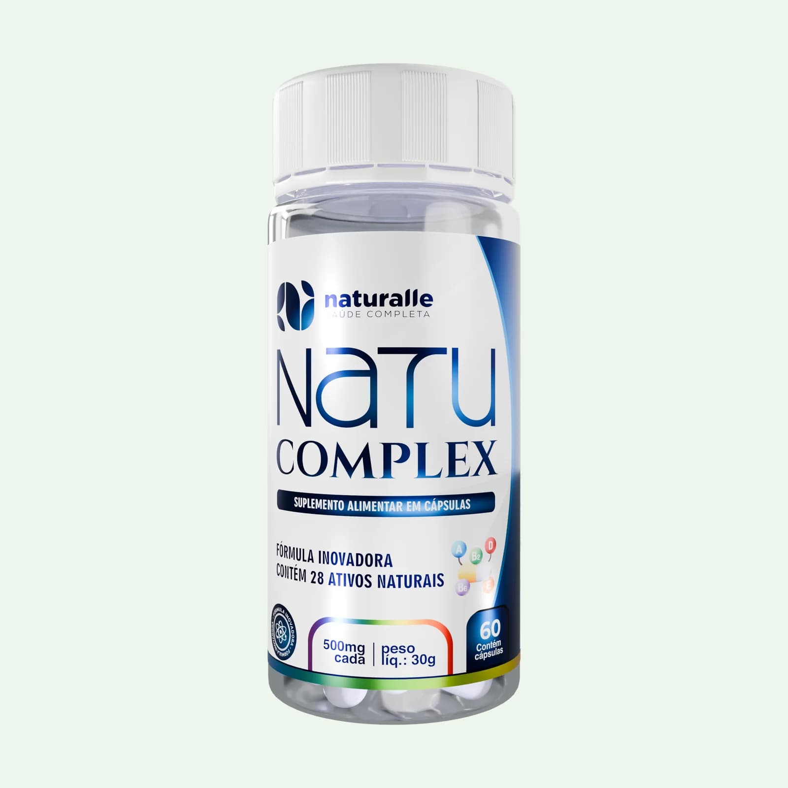 NatuComplex Naturalle, pote com 60 cápsulas
